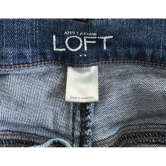 Loft Denim Jeans Size 14 Modern Skinny Distressed Stretch Ann Taylor - Picture 6 of 12